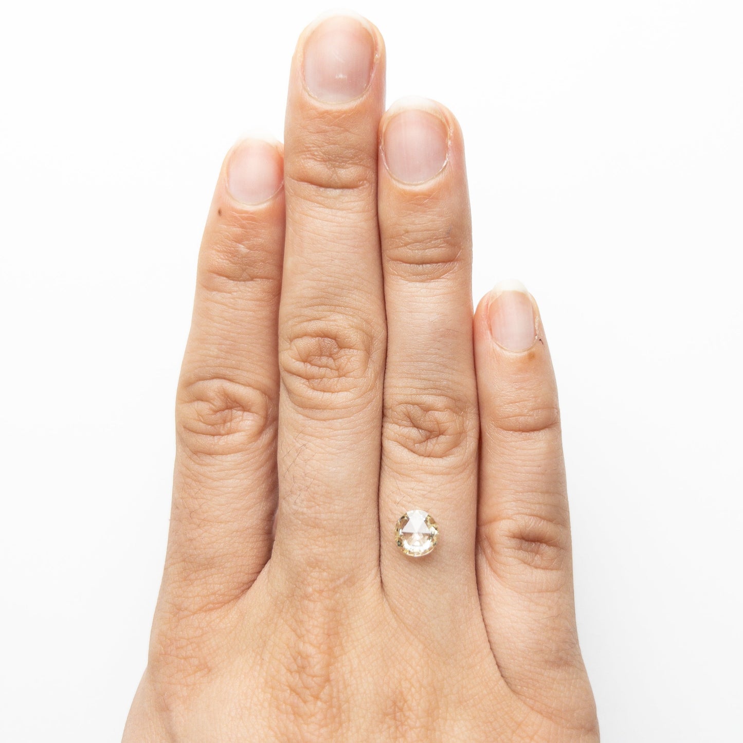 0.88ct 6.58x6.52x2.39mm I1 QR ラウンド ダブルカット 19017-08