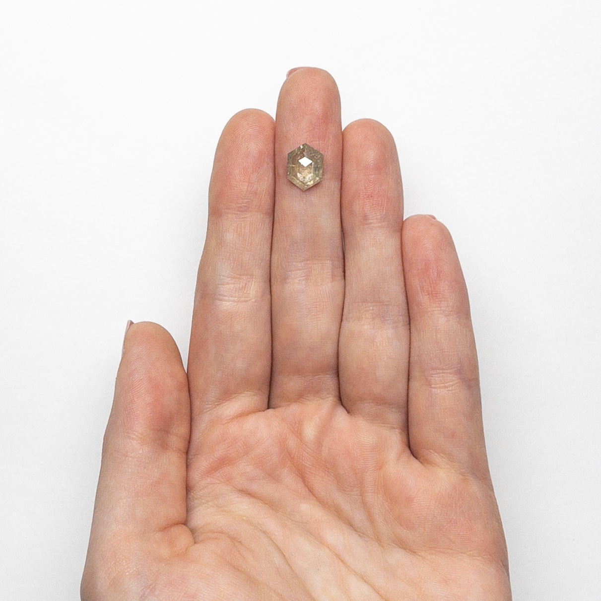 2.13ct 9.89x7.36x3.56mm ヘキサゴン ローズカット 19606-22