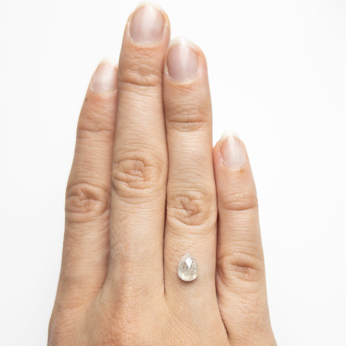1.29ct 7.70x5.80x3.40mm ペアー ローズカット 19609-13