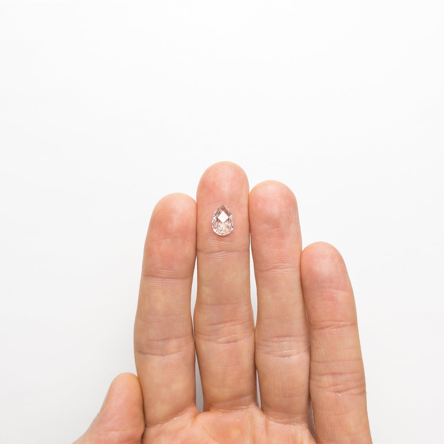1.29ct 9.63x6.73x2.74mm SI1 G ペアー ローズカット 19643-01