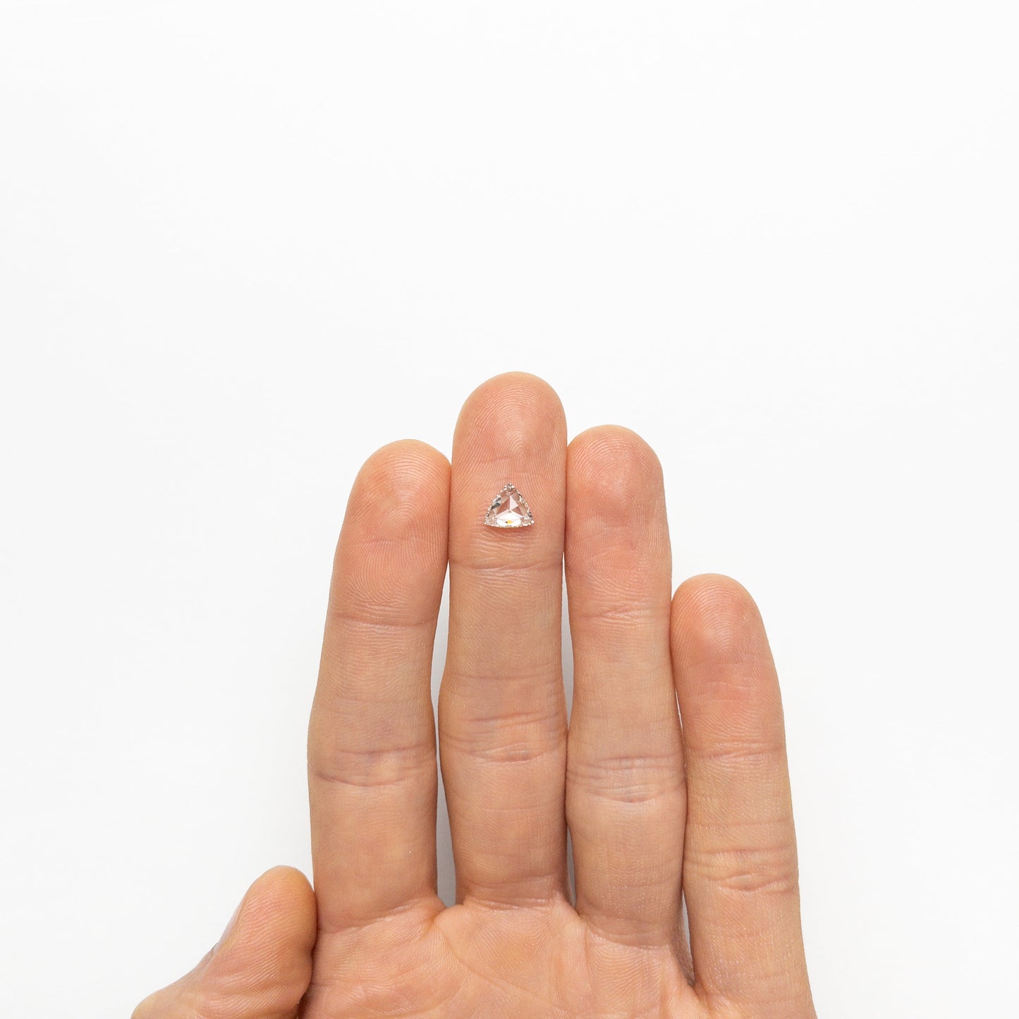 0.90ct 6.42x7.14x2.52mm VS2 G トリリオン ローズカット 🇨🇦 21190-01