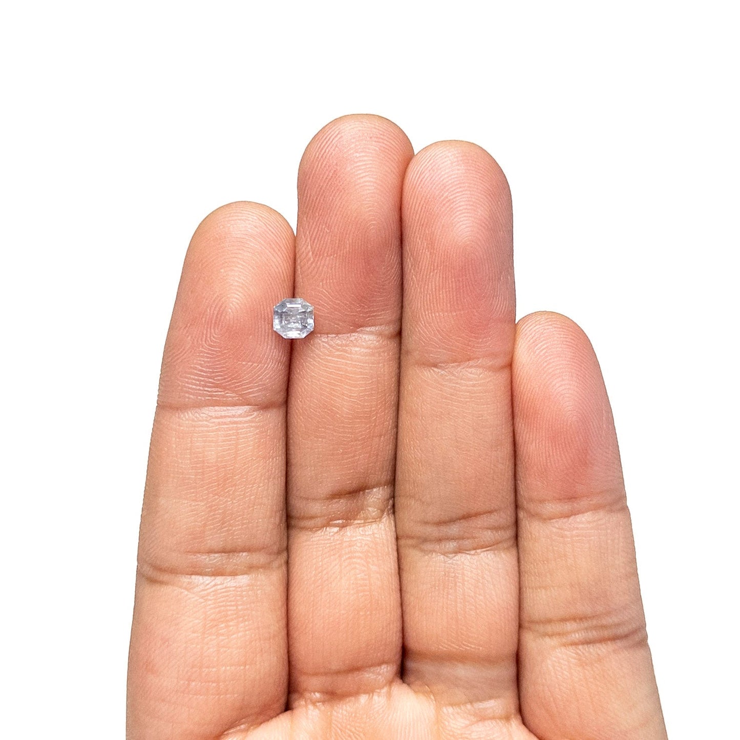 0.91ct 5.09x5.08x3.92mm カットコーナースクエアステップカットサファイア 23903-13