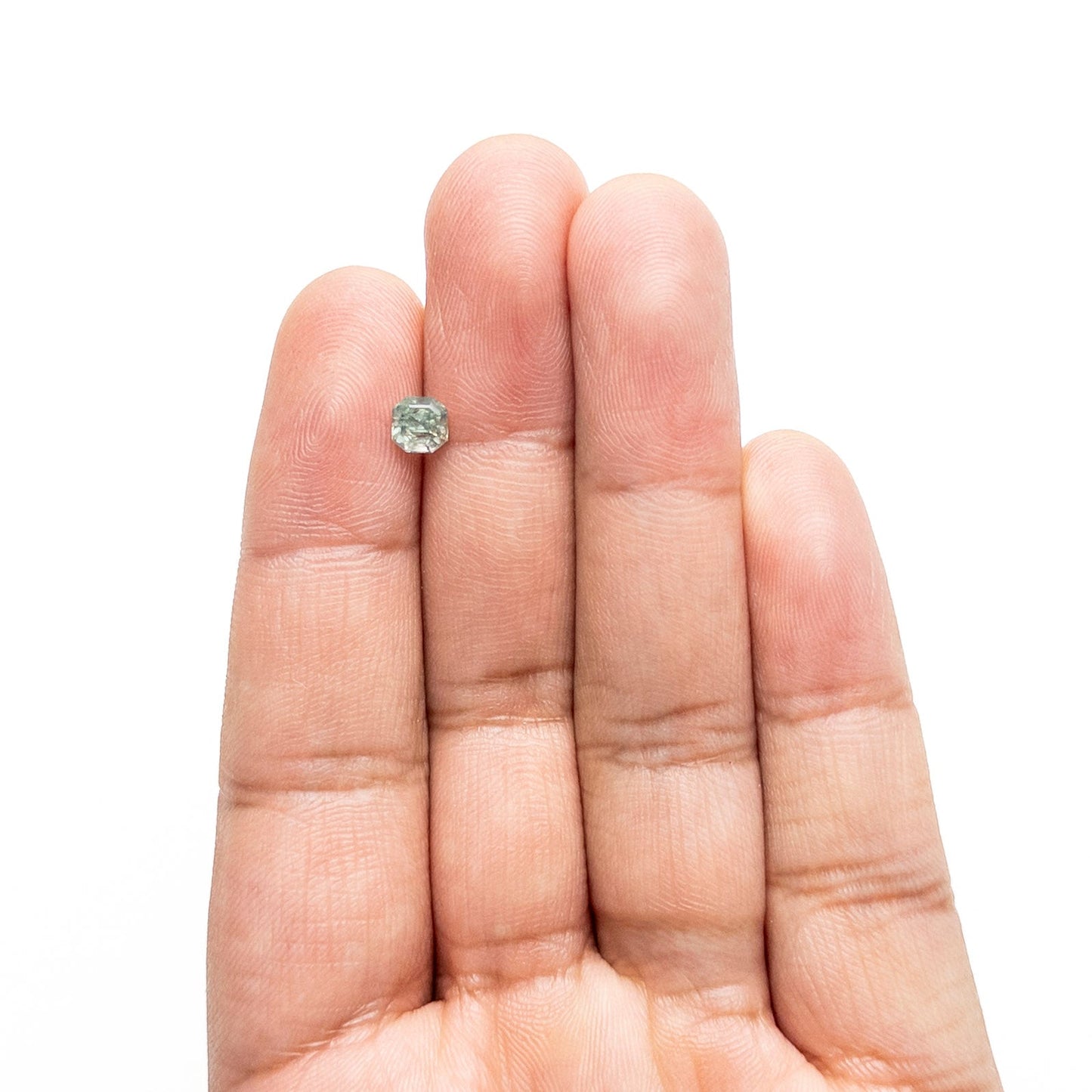 0.87ct 5.05x4.99x3.84mm カットコーナースクエアステップカットサファイア 23903-19
