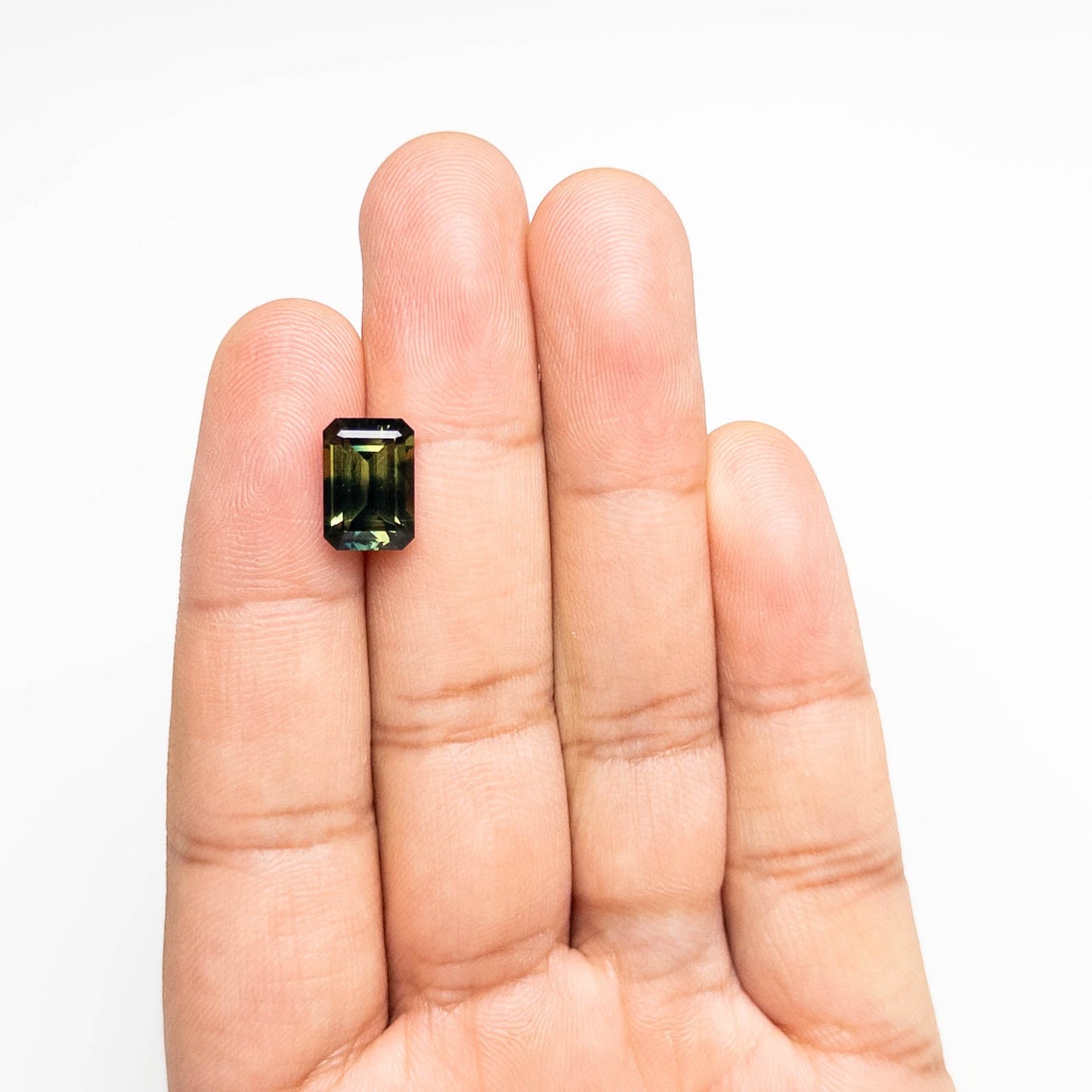 4.93ct 11.37x7.89x5.34mm コーナーカット 長方形 ステップカット サファイア 25114-01