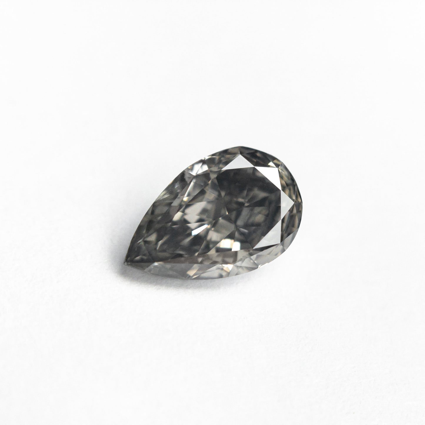 1.02ct 8.24x5.25x3.31mm GIA SI2 Fancy Grey Pear Brilliant 26129-01