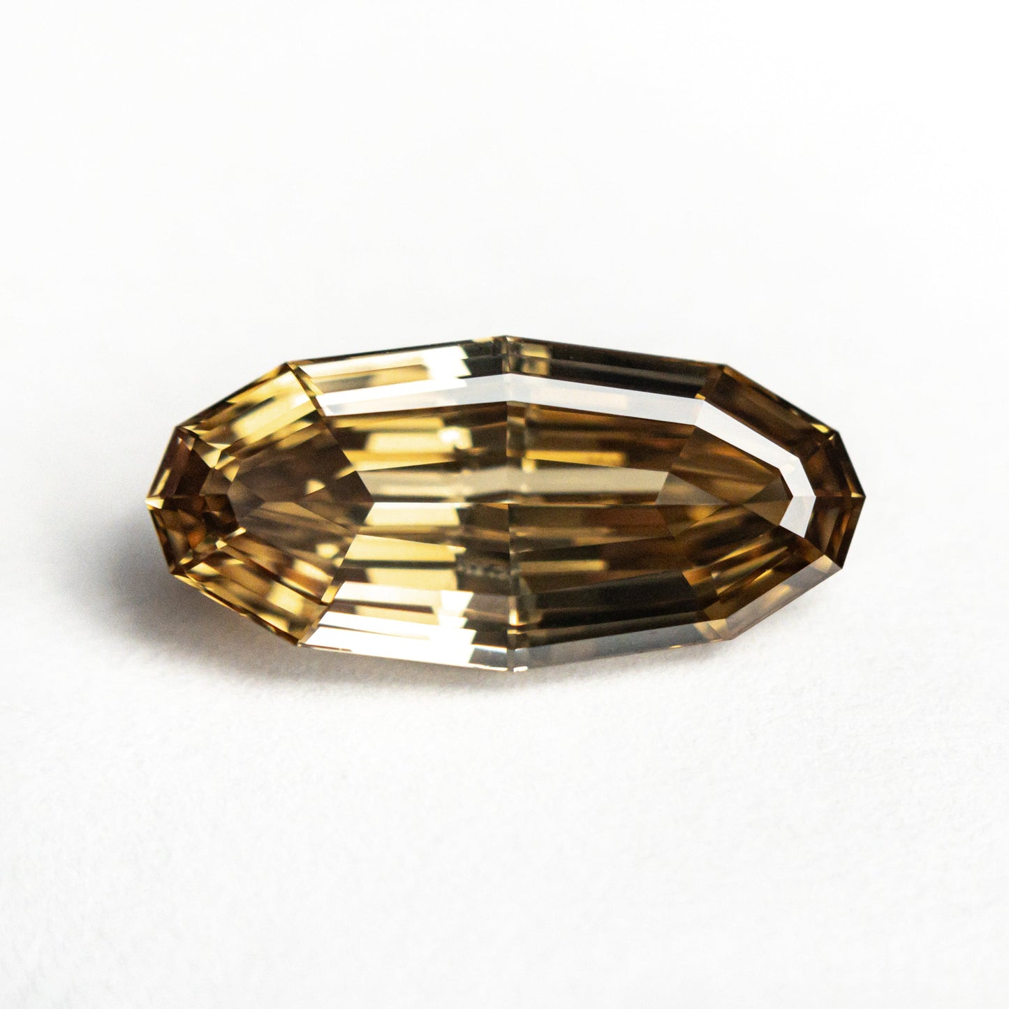 2.02ct 13.01x6.09x3.28mm GIA VVS1 Fancy Yellow-Brown Geo Oval Step Cut 26179-01