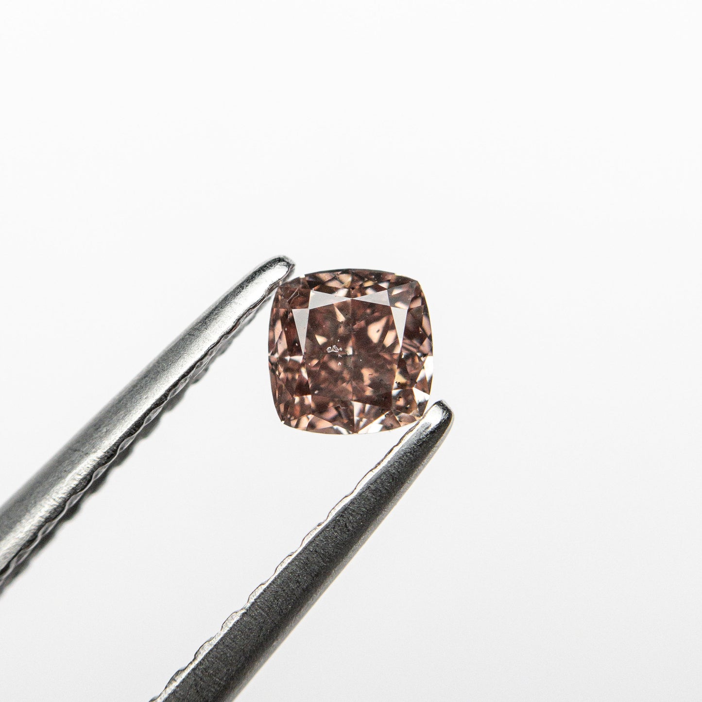 0.30ct 3.74x3.69x2.49mm GIA SI2 ファンシー ディープ ブラウンニッシュ オレンジ ピンク クッション ブリリアント 🇦🇺 24104-01