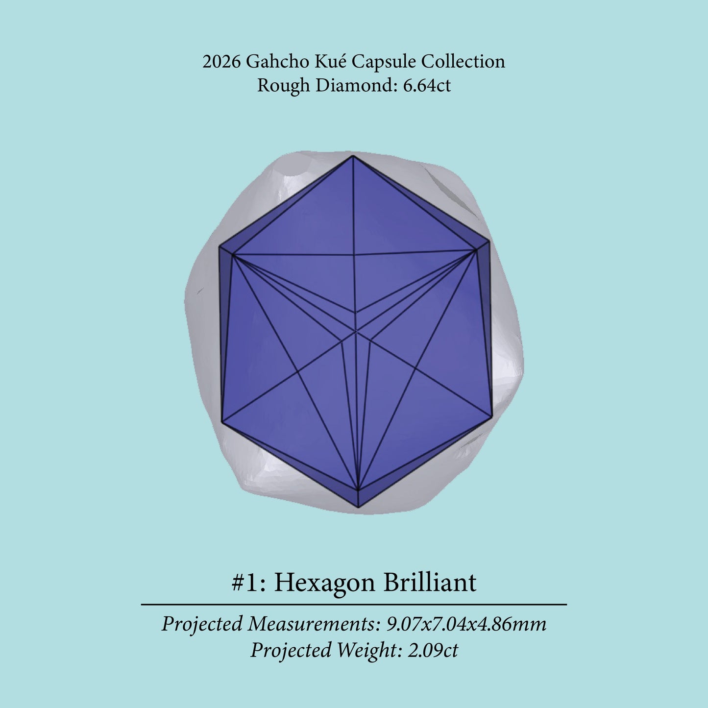 6.64ct SI2 L Pre-Cut Canadian Champagne Diamond 27944