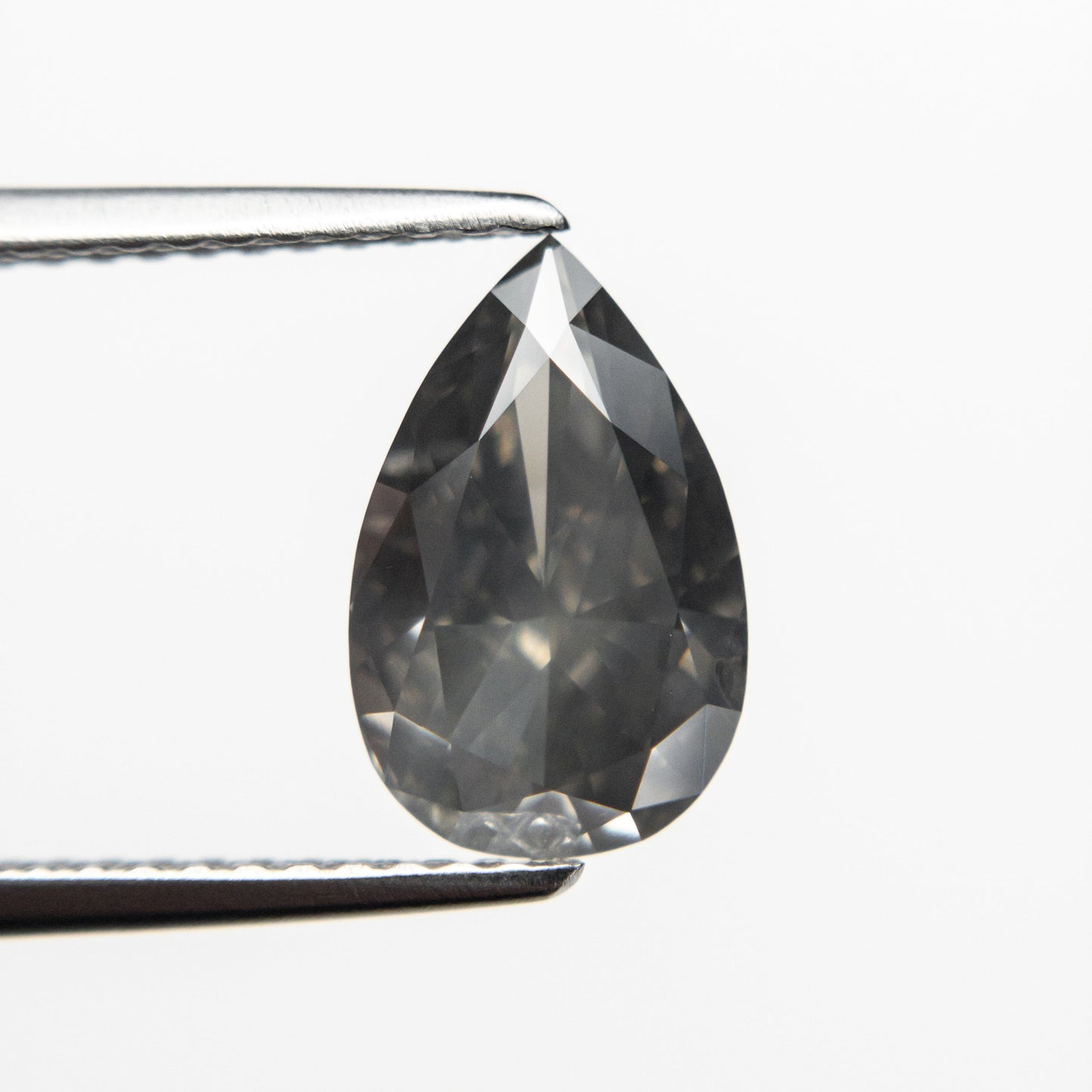 2.07ct 10.33x6.61x4.25mm GIA SI2 ファンシー ダーク グレー ペア ブリリアント 19549-01