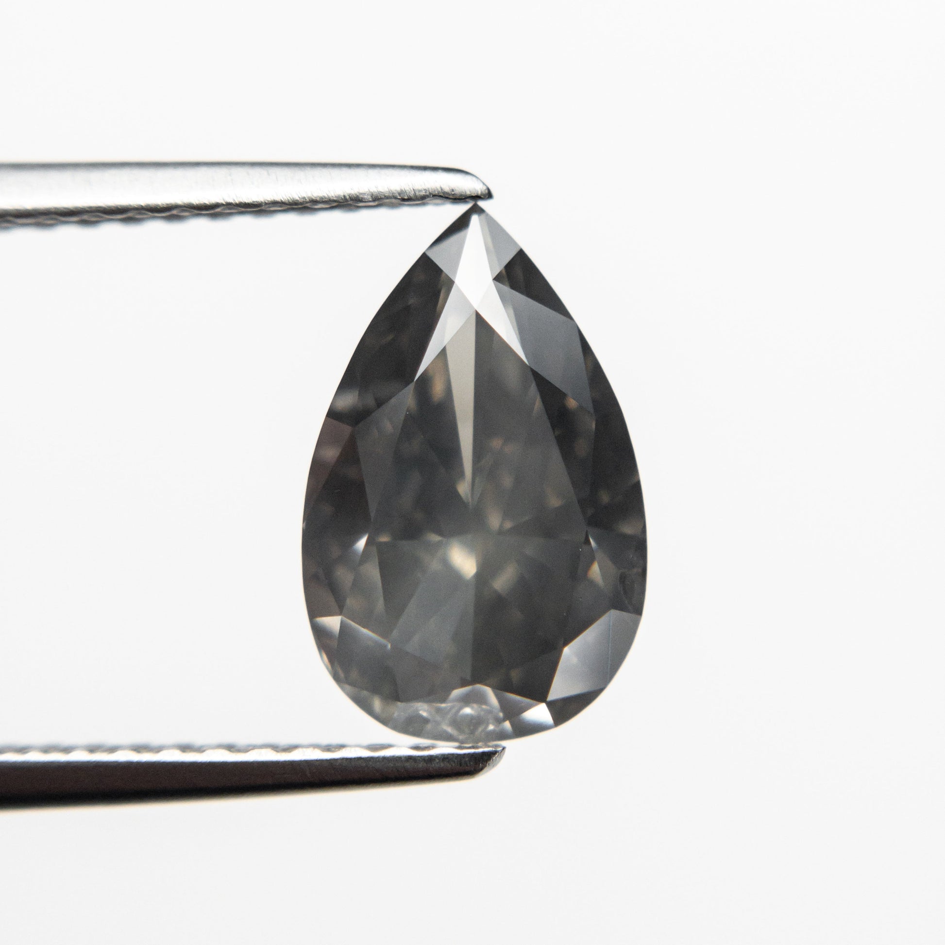 2.07ct 10.33x6.61x4.25mm GIA SI2 ファンシー ダーク グレー ペア ブリリアント 19549-01