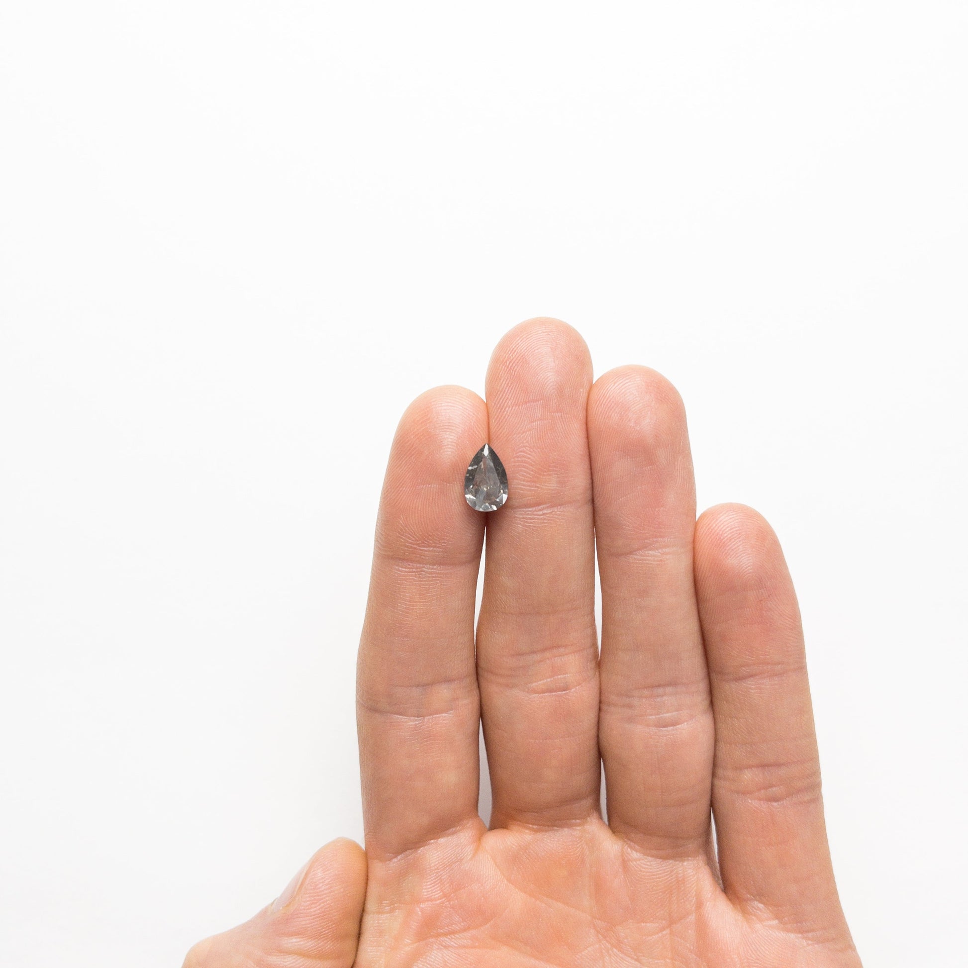 2.07ct 10.33x6.61x4.25mm GIA SI2 ファンシー ダーク グレー ペア ブリリアント 19549-01