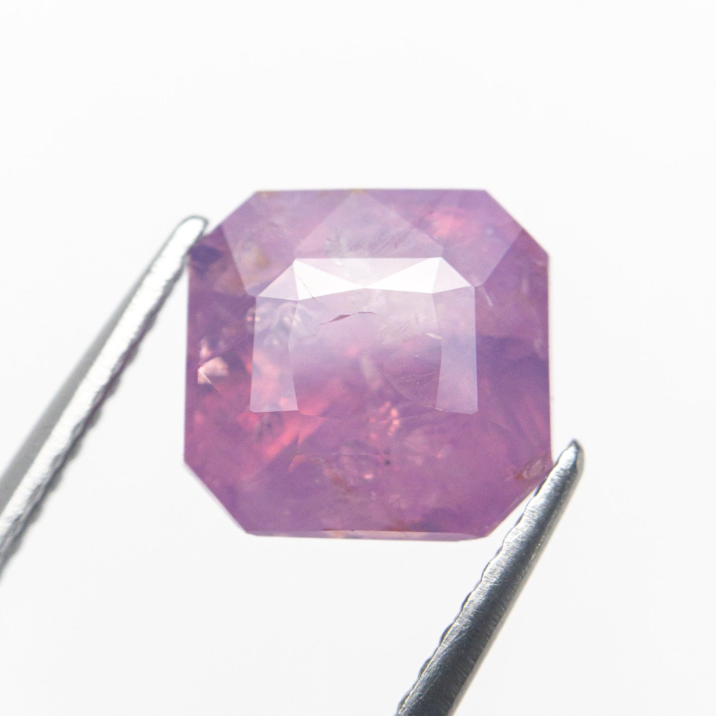 3.99ct 8.40x8.13x6.26mm カットコーナー レクタングル ブリリアント サファイア 22009-01