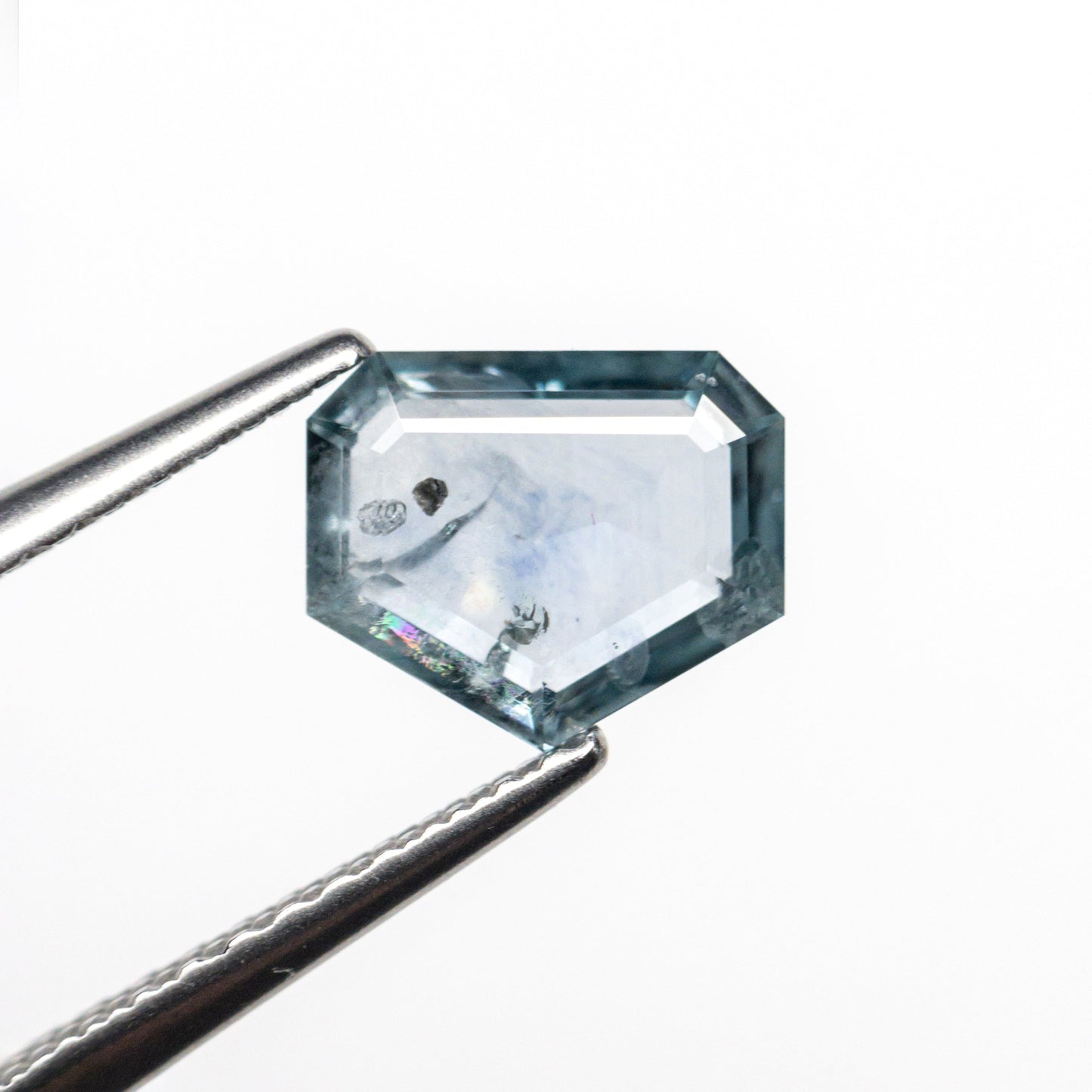 1.23ct 7.34x6.15x2.28mm ペンタゴン ローズカット サファイア 22434-62