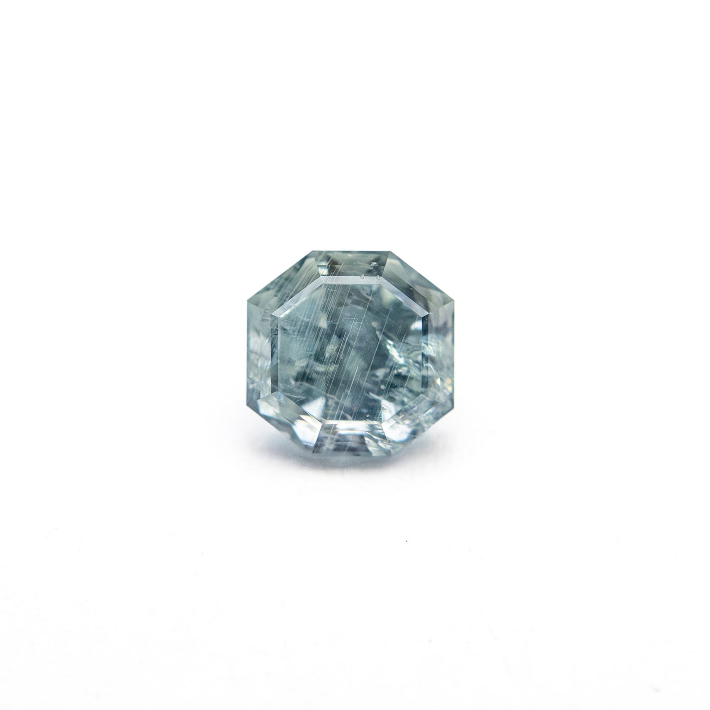 0.86ct 4.99x4.92x4.01mm カットコーナースクエアステップカットサファイア 23903-14