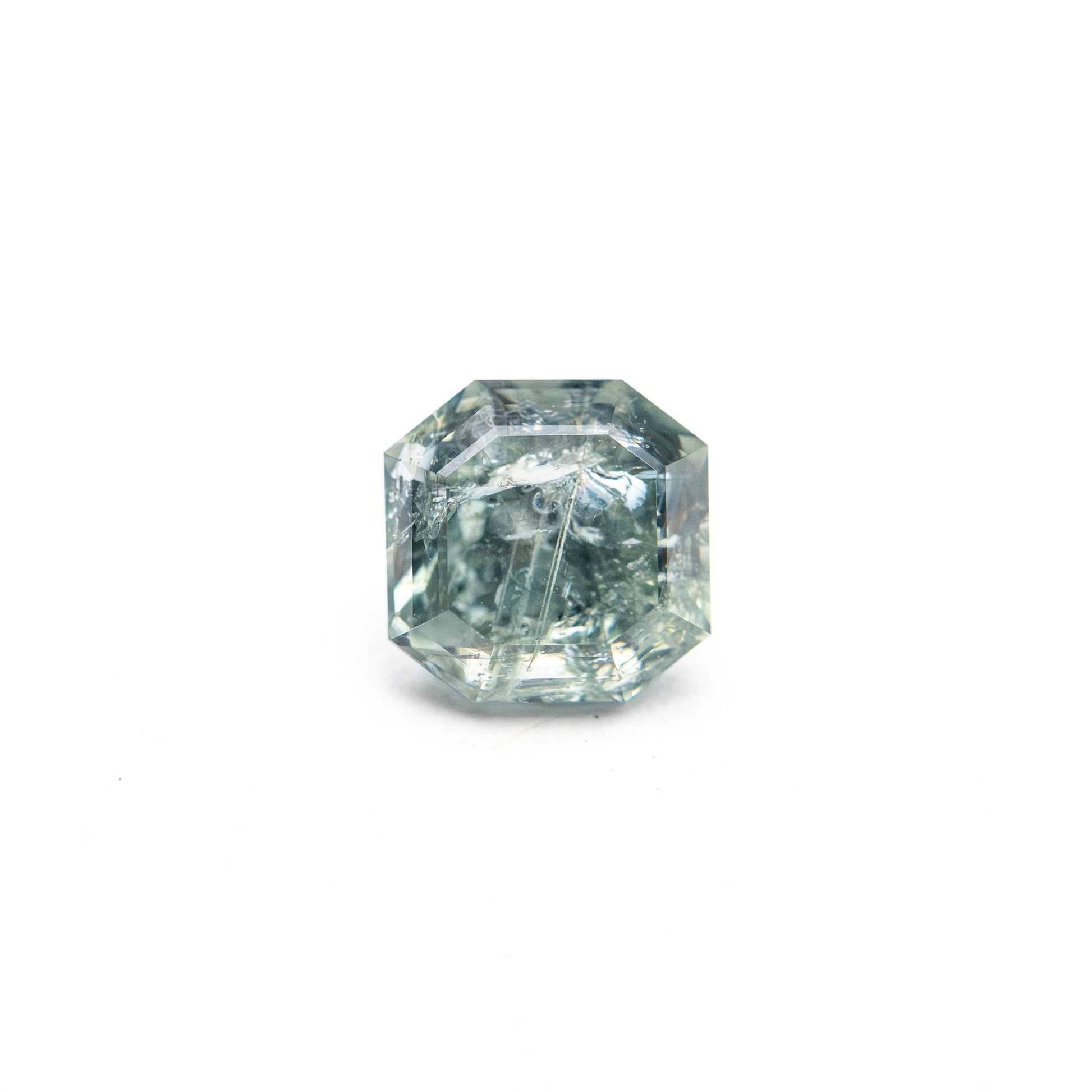 0.87ct 5.05x4.99x3.84mm カットコーナースクエアステップカットサファイア 23903-19