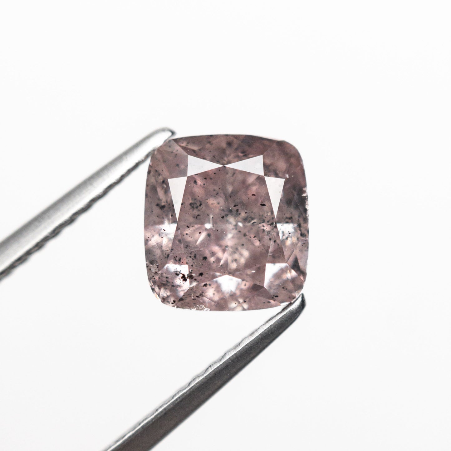 2.03ct 7.11x6.65x4.61mm GIA I2 ファンシー ブラウンニッシュ パープリッシュ ピンク クッション ブリリアント 23911-01