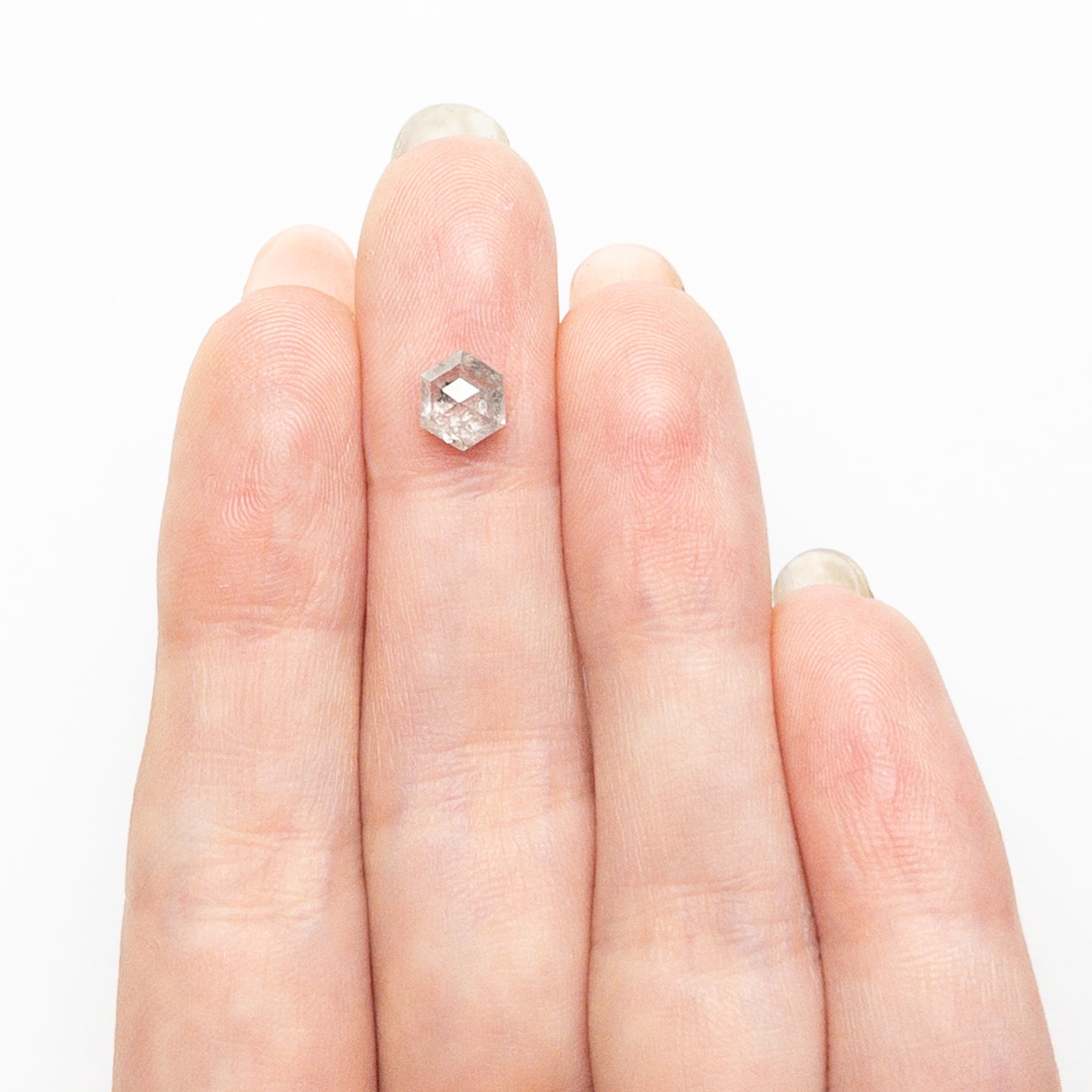 1.15カラット 6.68x5.57x3.55mm ヘキサゴン ローズカット 25457-28