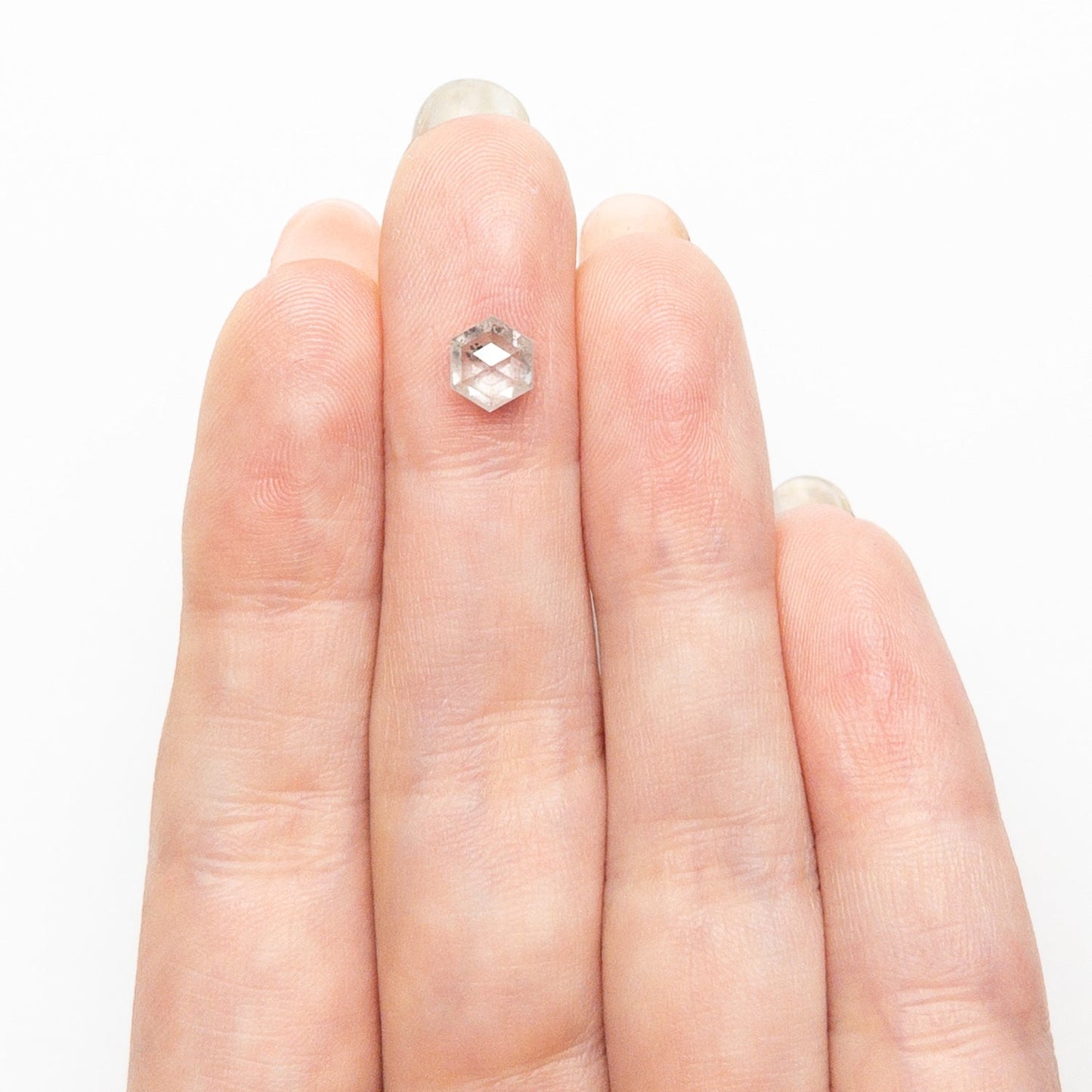 0.93カラット 6.43x5.53x3.14mm ヘキサゴン ローズカット 25457-29