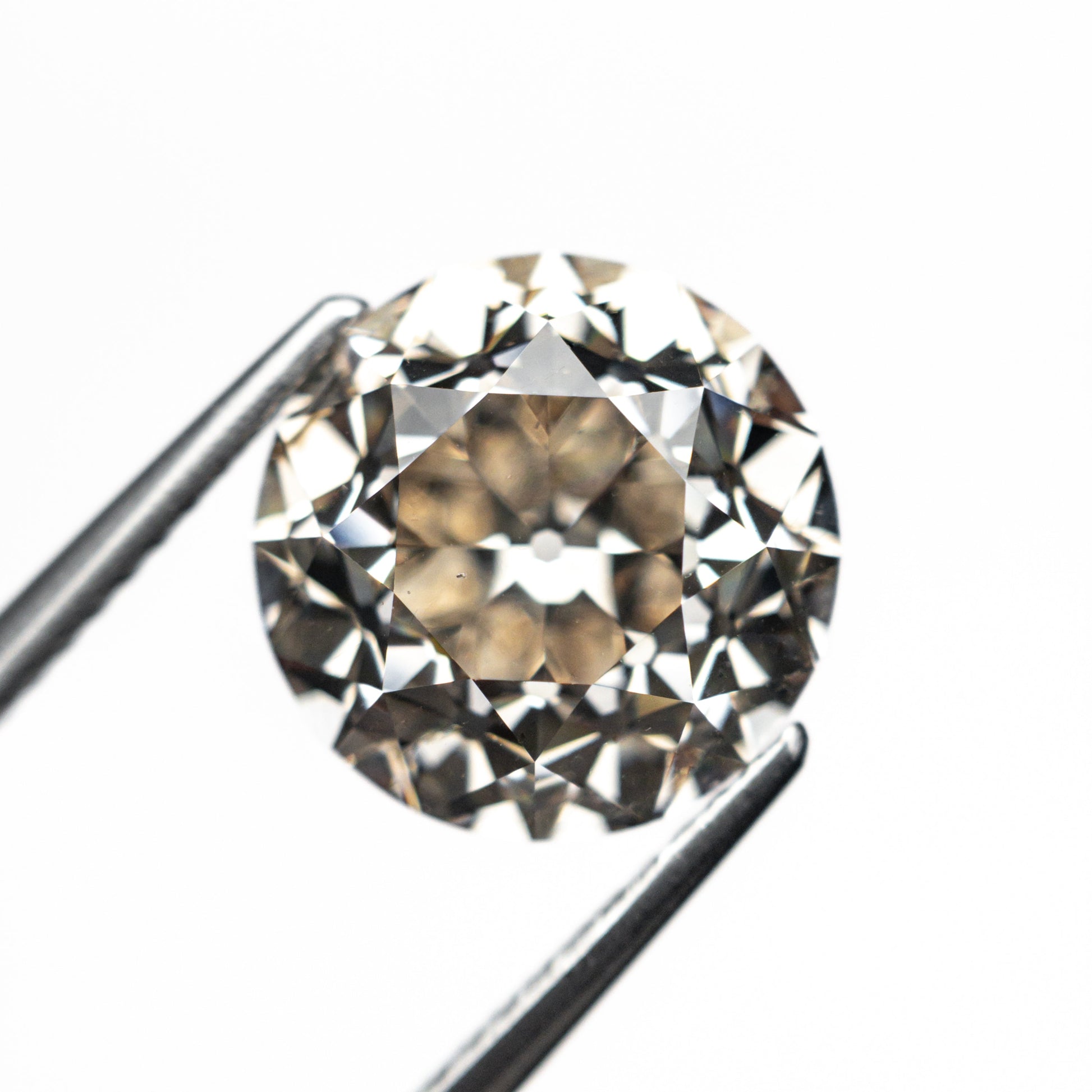 5.10ct 10.28x10.25x7.23mm SI1 C3 モダンアンティーク オールドヨーロピアンカット 27077-01