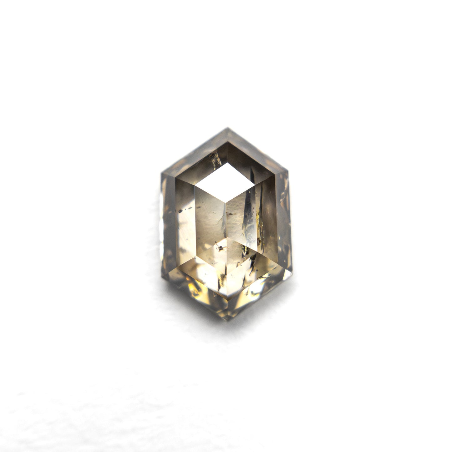 0.91ct 7.63x5.11x2.63mm ヘキサゴンローズカット 27537-36