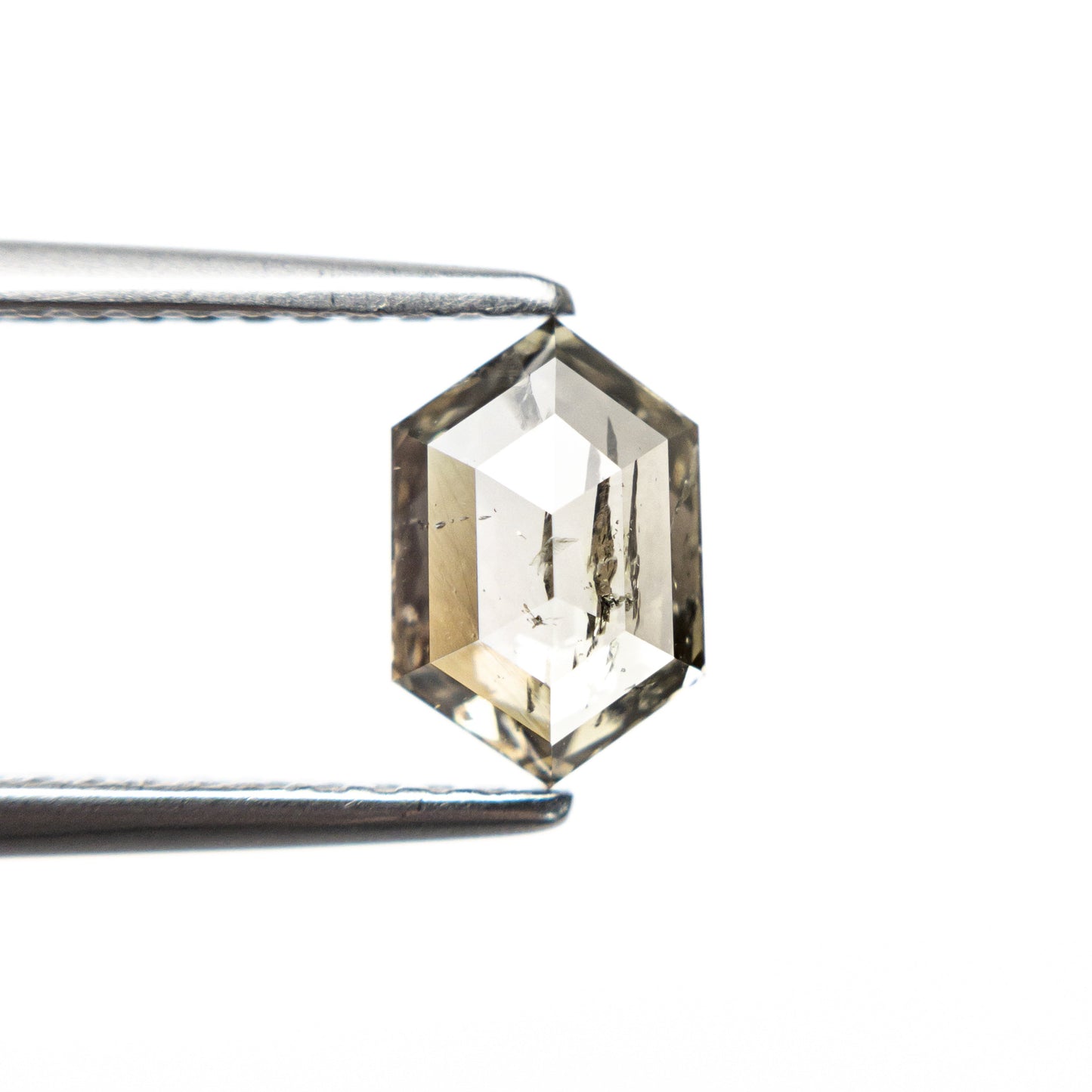 0.91ct 7.63x5.11x2.63mm ヘキサゴンローズカット 27537-36
