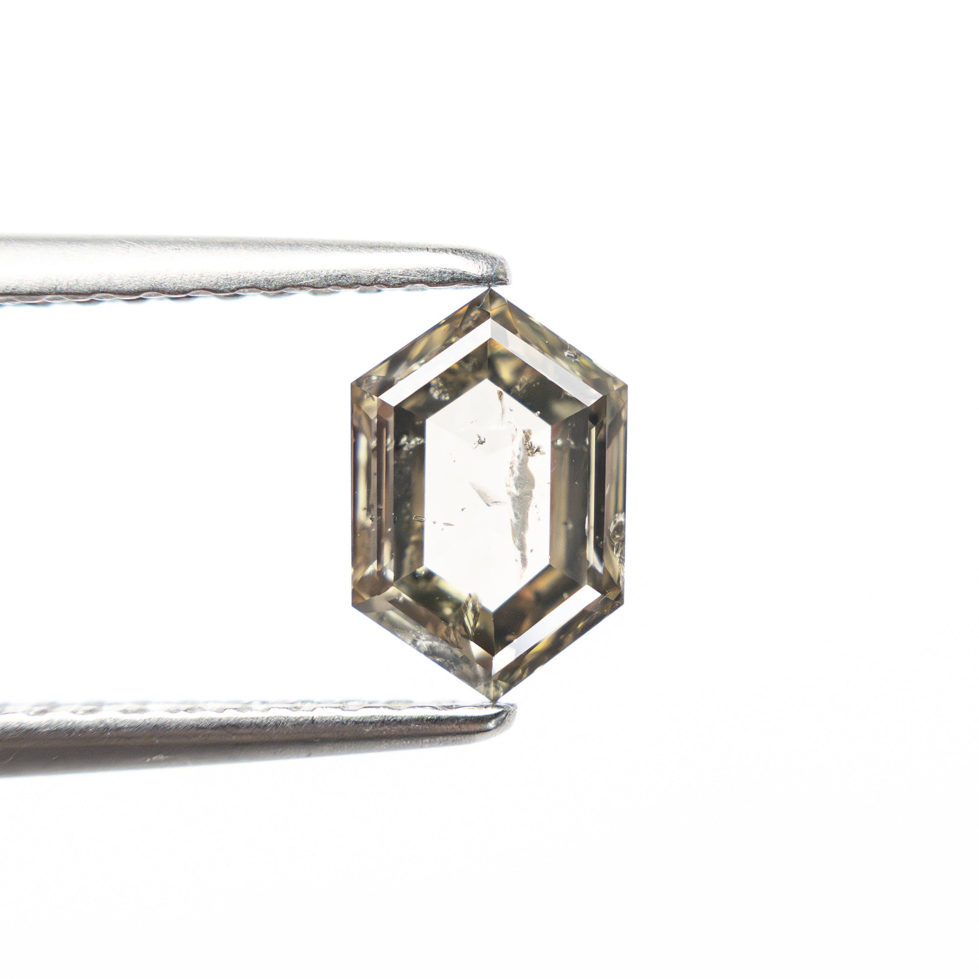 0.91ct 7.63x5.11x2.63mm ヘキサゴンローズカット 27537-36