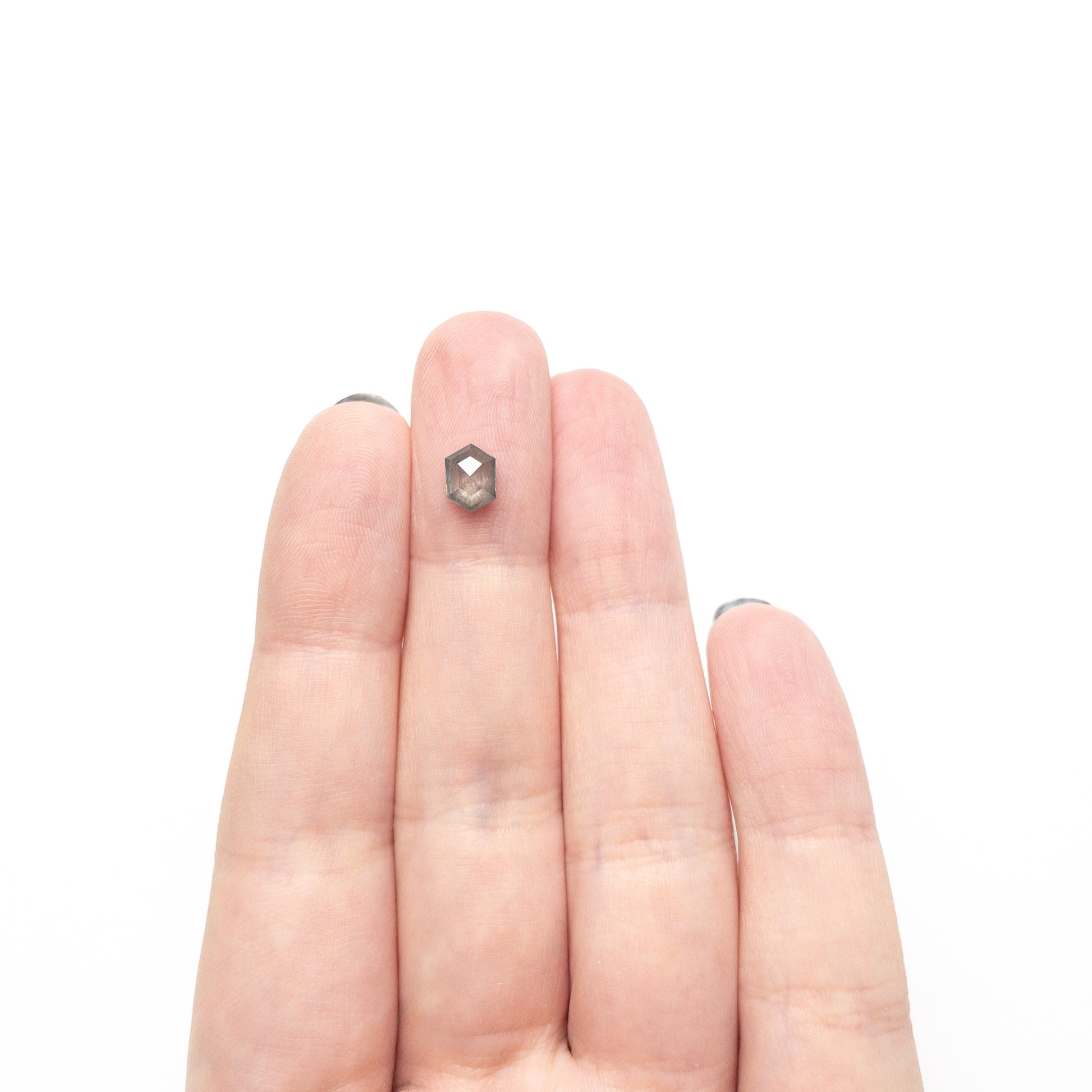 0.87ct 6.98x5.12x2.65mm ヘキサゴンローズカット 27539-11