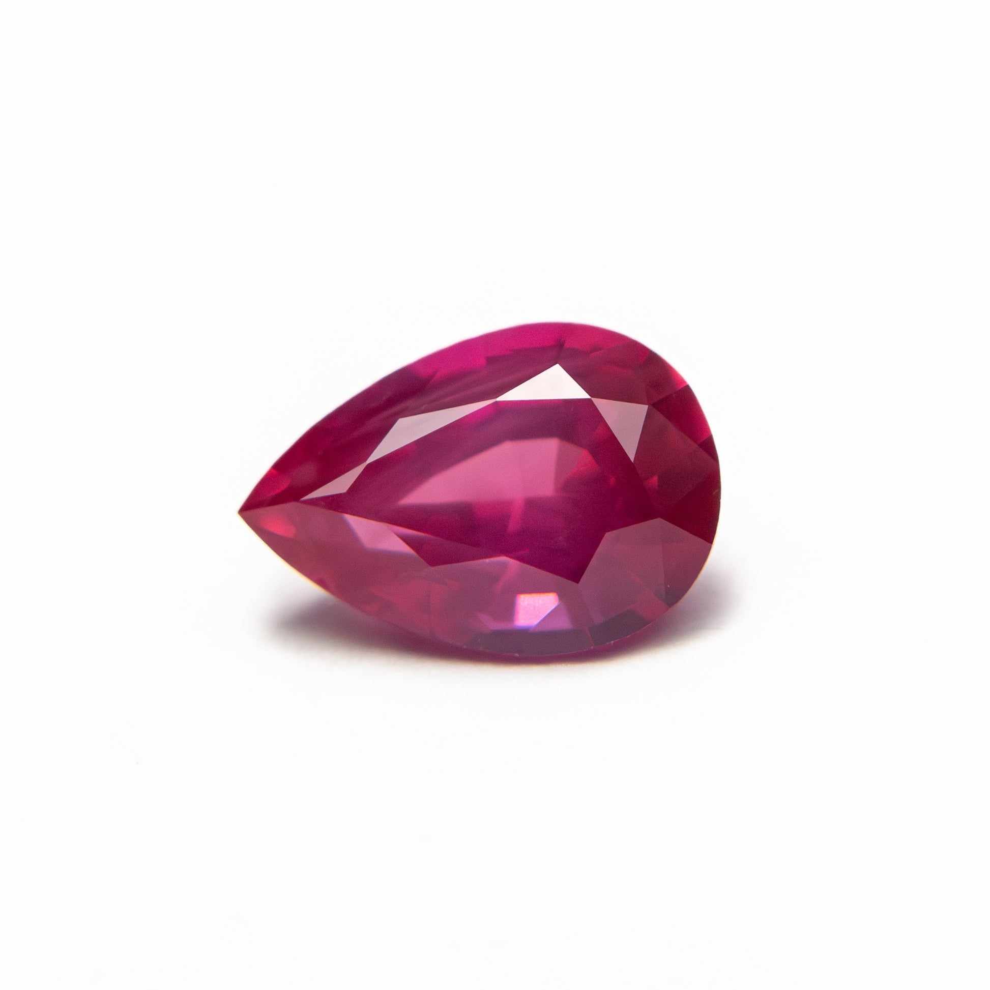 1.19ct 7.97x5.54x3.78mm ペアブリリアントカット ルビー 27955-26