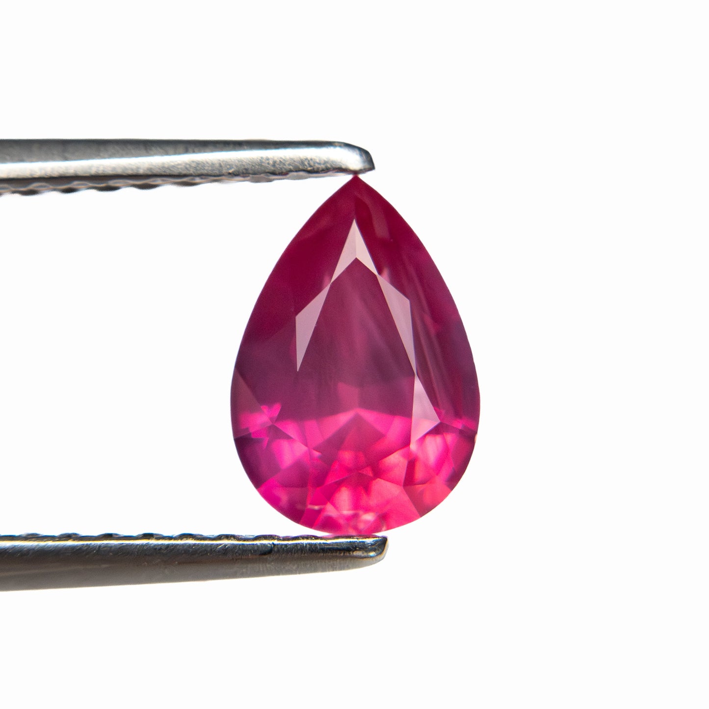 1.19ct 7.97x5.54x3.78mm ペアブリリアントカット ルビー 27955-26