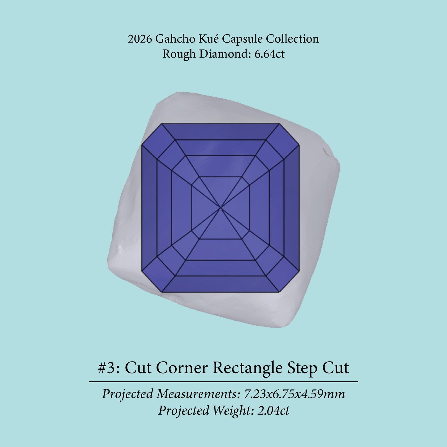6.64ct SI2 L Pre-Cut Canadian Champagne Diamond 27944
