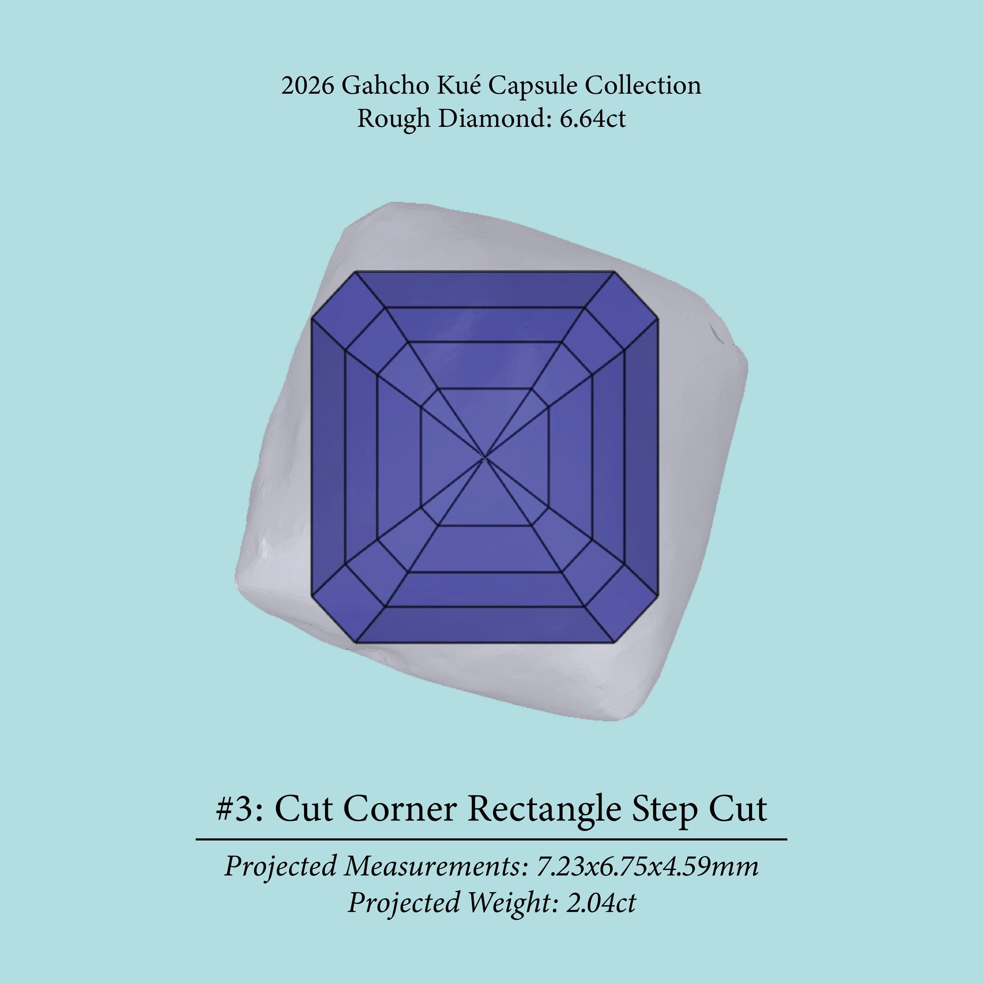 6.64ct SI2 L Pre-Cut Canadian Champagne Diamond 27944