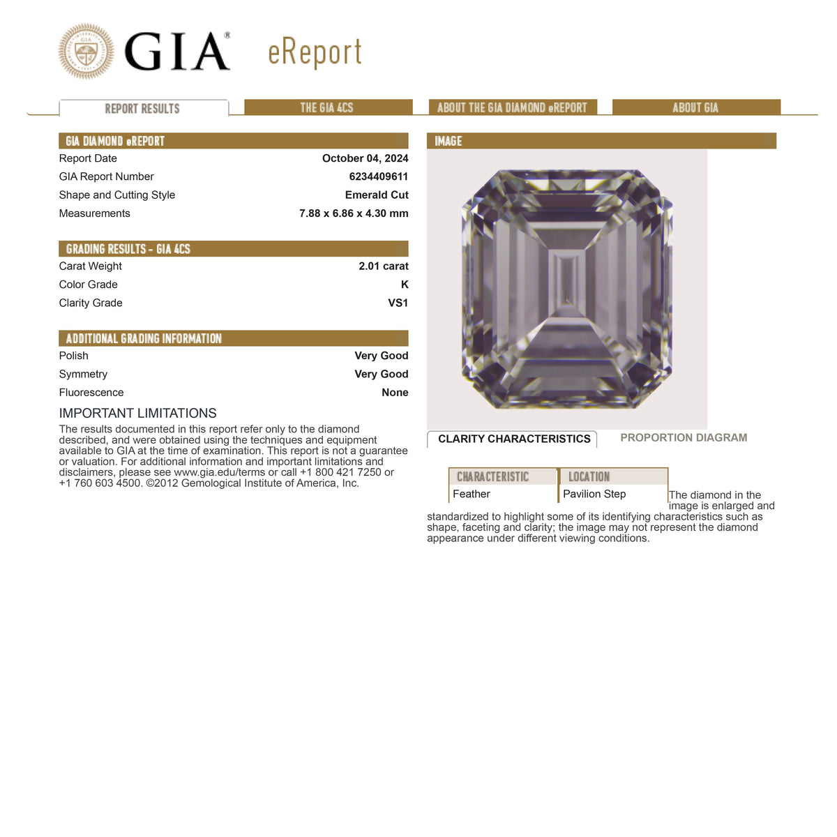 2.01ct 7.88x6.86x4.30mm GIA VS2 K カットコーナー レクタングルステップカット 28036-01
