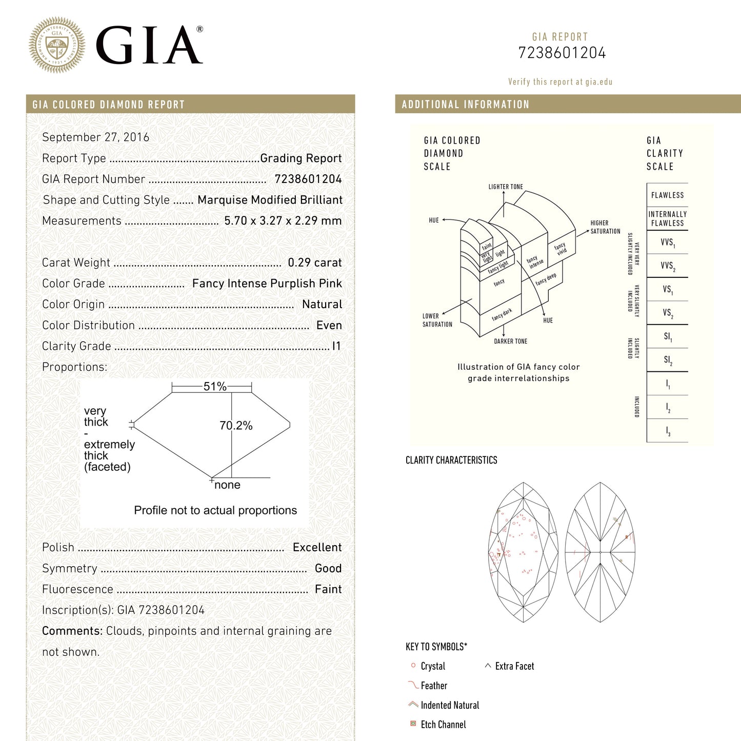 0.29ct 5.70x3.27x2.29mm GIA I1 ファンシー インテンス パープリッシュ ピンク マーキス ブリリアント 24148-01